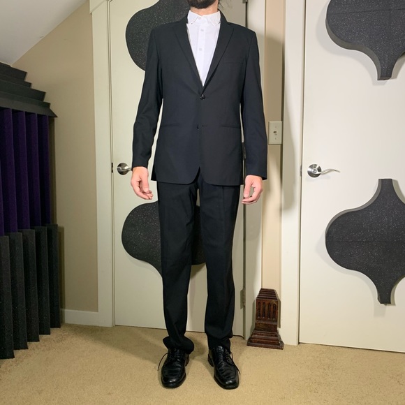 Zara Classic Black Suit 38R 31x32 - Picture 2 of 8